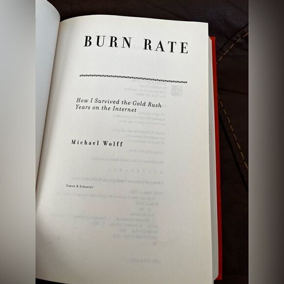 Burn Rate By Michael Wolff Book, History Nonfiction About .Com Hardcover EUC - Picture 13 of 13